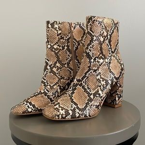 Lulus Tan Rattlesnake Heeled Boot